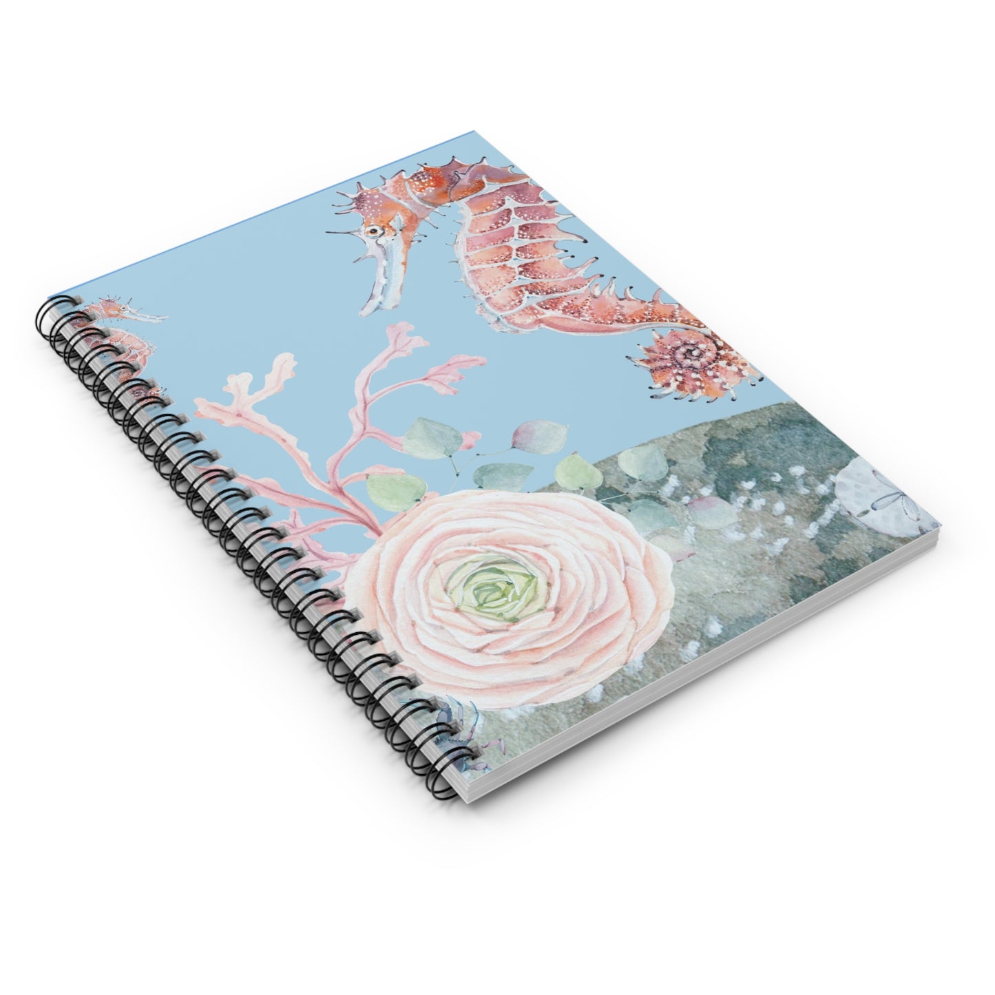 Watercolor Seahorse Journal